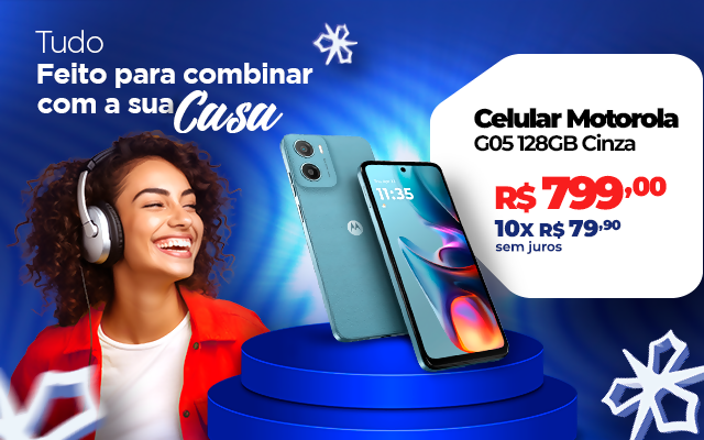 CELULAR MOTOROLA G05 128GB CINZA